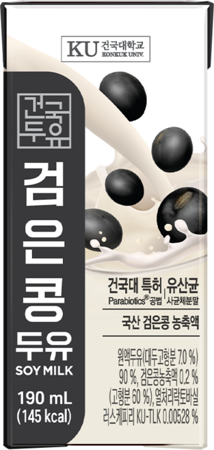 건국 검은콩 두유, 190ml, 24개