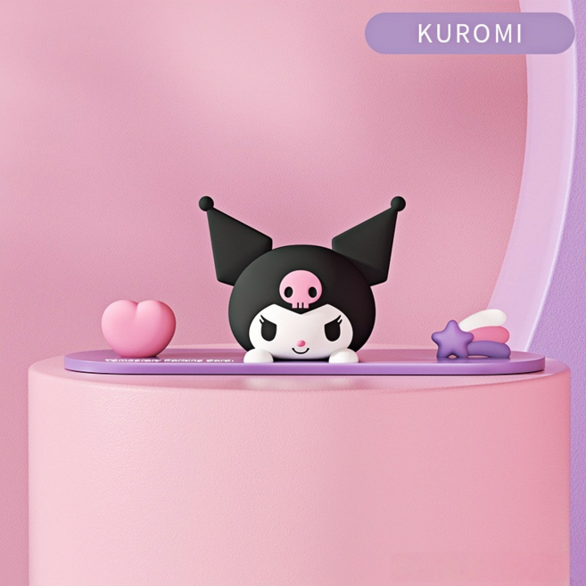 자동차 인테리어 장식 중컨트롤 귀여운 캐릭터 차량용 대시보드 미니 피규어, 1개, 쿠로미(퍼플)