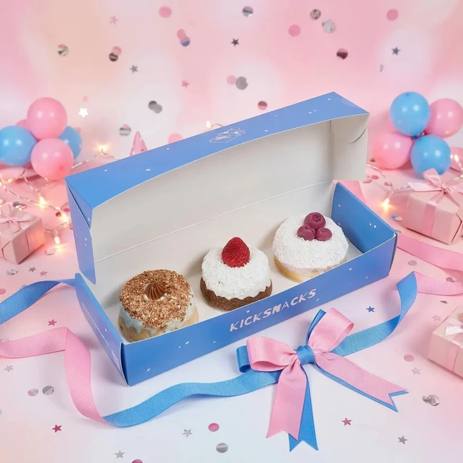 킥스낵스 트리플 미니 케이크 강아지 간식 프리미엄 생일 저알러지 무첨가 유기농 수제, 1개, 300g - 쿠팡