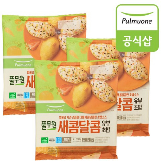 새콤달콤 유부초밥 330g x 3개, 새콤달콤유부초밥 330g 3개