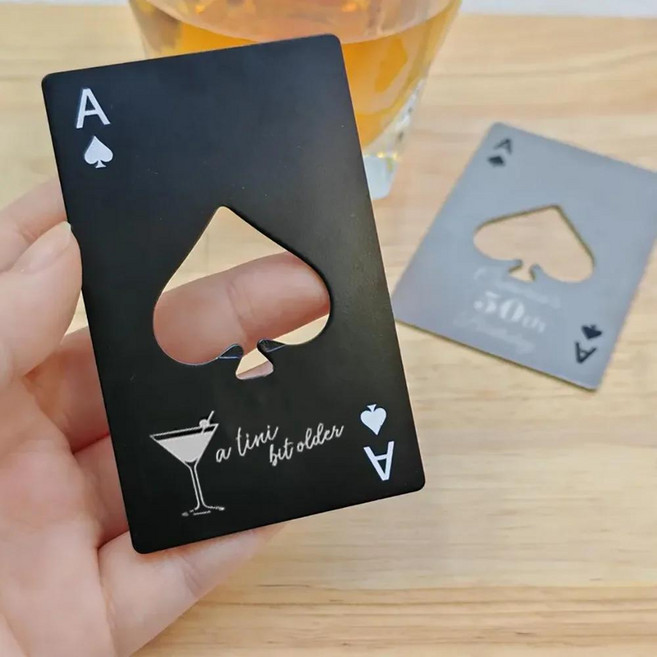 생일 선물 병따개 스페이드 각인 맥주따개 파티 독신, 1개, 1. Bottle Opener / A. 1pcs ...