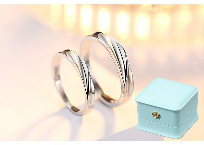 르떼르넬 JSCR004 Silver 영원한 물결 Silver 결혼 프로포즈 기념일 실버 커플 반지 은반지 커플링