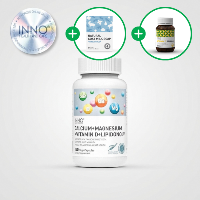 이노헬스 뉴질랜드 잇몸 관절 초록입홍합 칼슘 영양제 마그네슘 비타민D, 1개, 120정