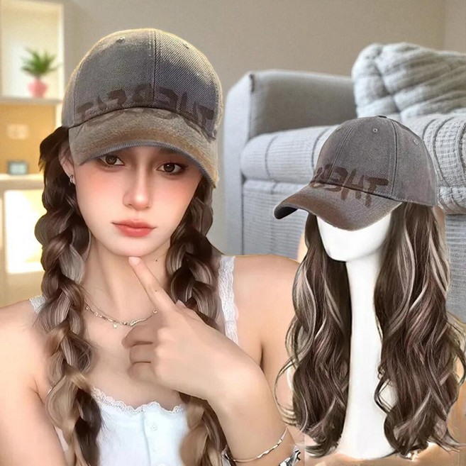 쉐딩 차콜 캡모자형 통가발 웨이브가발 헤어소품, 옵션품절_1_03_STDMSD-1002143