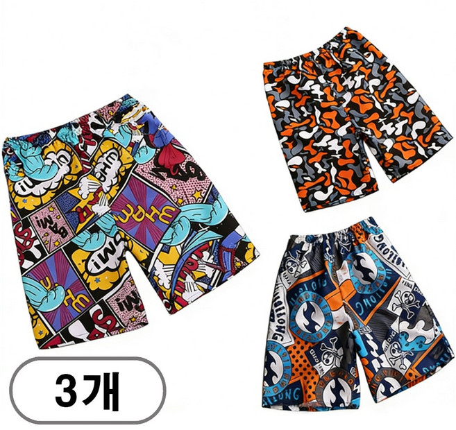 차쿠 1+1+1 남성 비치팬츠 얇은 스포츠 꽃바지 바캉스 휴양지 플라워 반바지 루르핏 빅사이즈, 옵선5