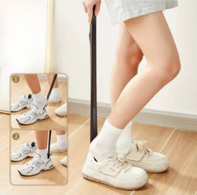 더 길어진 자석 부착식 롱 구둣주걱 허리편안 고급형, 블랙, 1개