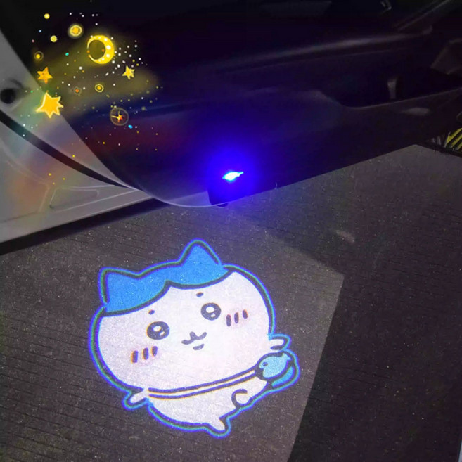 치이카와 chiikawa 자동차 도어 로고 웰컴 라이트, 2개, A