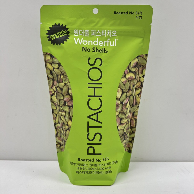 선명농수산 원더풀 껍질없는 탈각 피스타치오 400g, 2개