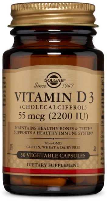솔가 비타민 D3 (콜레칼시페롤) 2200IU 베지터블 캡슐, 50정, 1개
