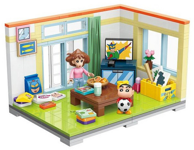 짱구 짱구네 거실 블럭, 혼합색상, 1개