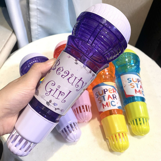 大號回音話筒麥克風 抖音同款 物理發聲 兒童早教發聲玩具 不需電池, 紫色, F