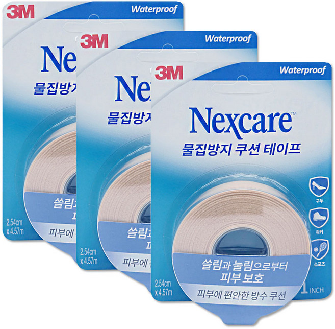 3M 넥스케어 물집방지쿠션 테이프, 3개