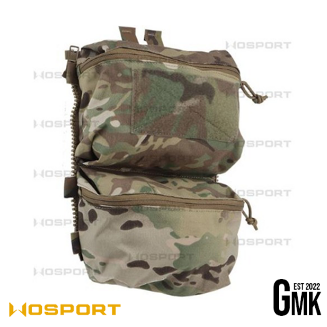 [WoSport] V5 PC Back Panel Double Bag (전술베스트 백패널 짚패널 FCPC 우스포츠 가성비), 2. 멀티캠블랙(MCBK)