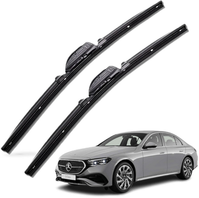 벤츠 E클래스 전차종 순정(호환)형 자동차 프리미엄 하이브리드 와이퍼 윈도우브러쉬 1+1세트, E클래스W214-PR550+550mm커넥터B12