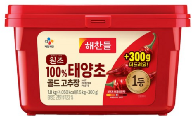 해찬들 태양초 골드 고추장, 1.8kg, 1개