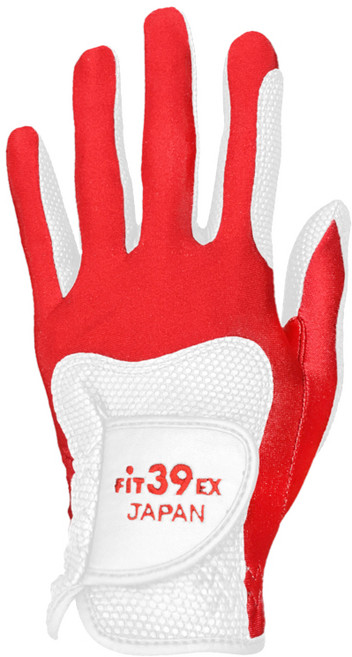 Fit39 GLOVE 經典款 (白底), 紅色/白底,M(左), 1個