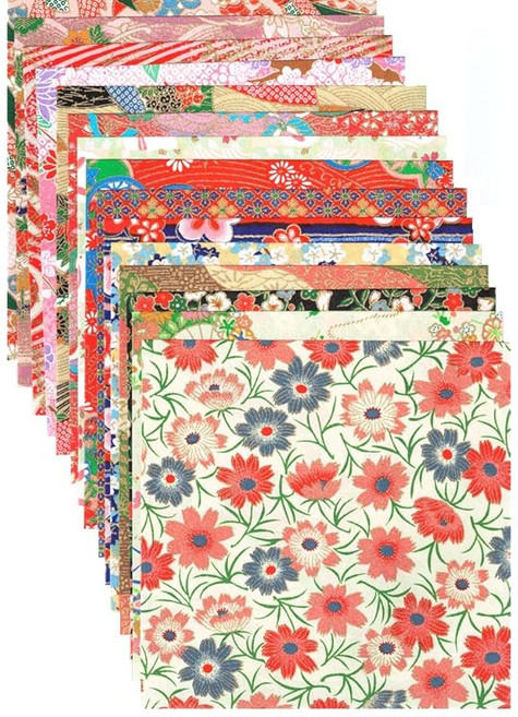 Amazon.co.jp 한정 화지 카와스미 지요지 유젠와지 15X15cm 15자루 15매입 C세트