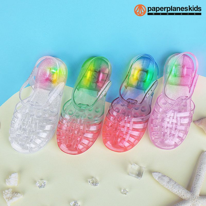 페이퍼플레인키즈 PK5070 아동 샌들 여름 여아 남아 어린이집 유치원 토들러 공주신발 신발 아쿠아 키즈 젤리 슈즈 물놀이 어린이 비치 라이트닝