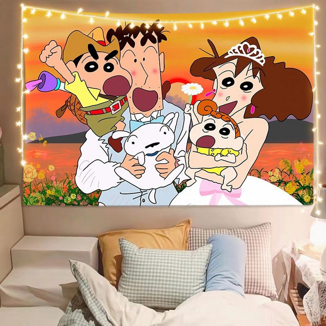 짱구 배경천 포스터 패브릭 벽꾸미기, 29.크레용신짱 C29