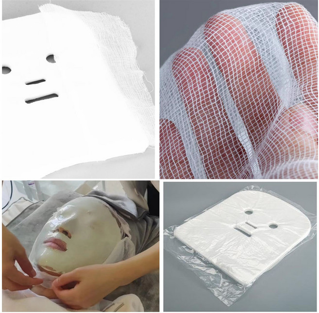 코부 모델링팩 석고팩 면 거즈 마스크 시트 100매입, 1개, 얼굴형 화이트