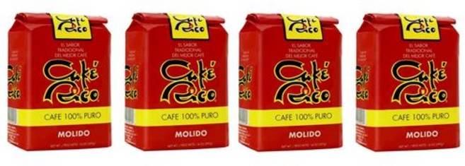 카페 리코 분쇄 레귤러 푸에르토리코 커피 397g 백 (4 Cafe Rico Ground Regular Puerto Rican Coffee 14 Ounce Bag (4 Bags, 원래의, 14온스(4팩), 1개