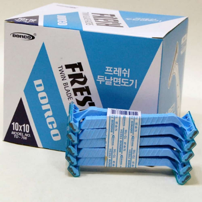국산 도루코 일회용면도기벌크 100개 목욕탕 사우나