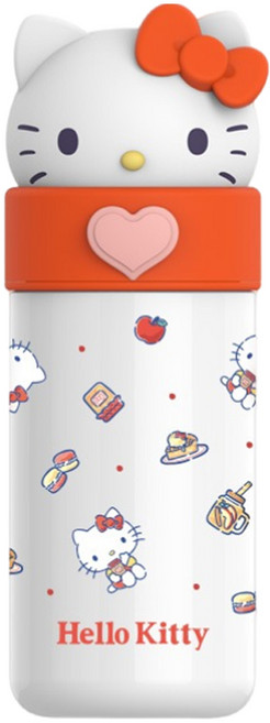 StarR 캐릭터 보온 텀블러 PN-2102, 1개, 350ml, 헬로 키티 레드