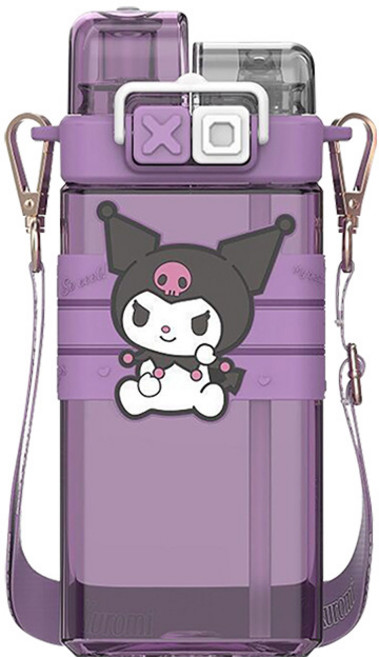 산리오 텀블러 보온보냉 원터치 물컵 물병 휴대용 쿠로미 시나모롤 어린이 쿠로미520ml 1개