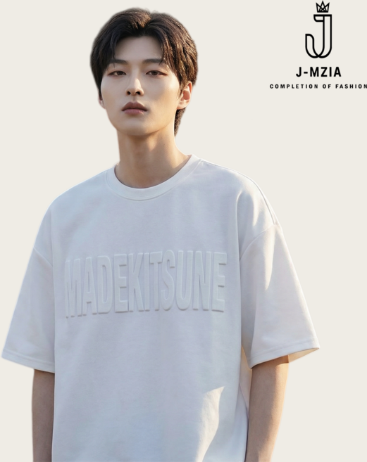 제이엠지아 남성 아메리칸 빈티지 오버핏 라운드넥 반팔 티셔츠