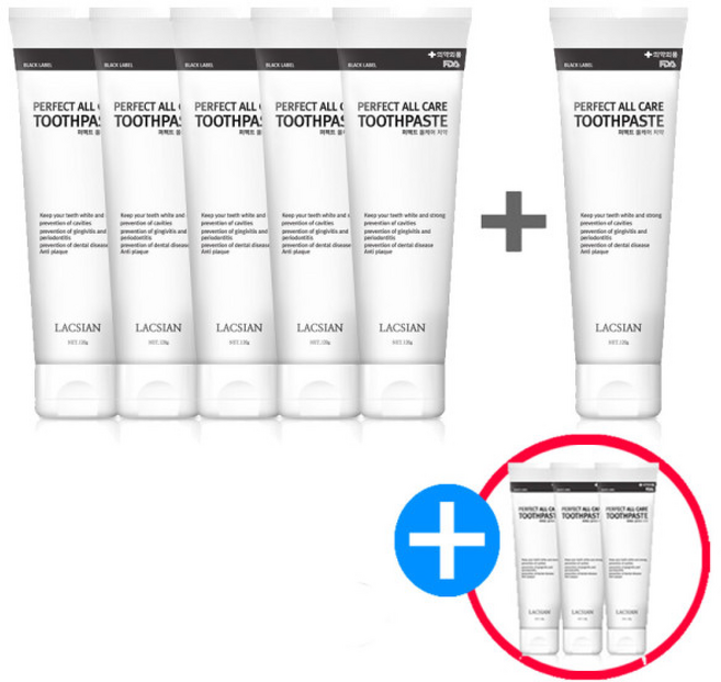 5+1 라끄시안 퍼펙트 올케어 치약, 1개입, 1L, 1개
