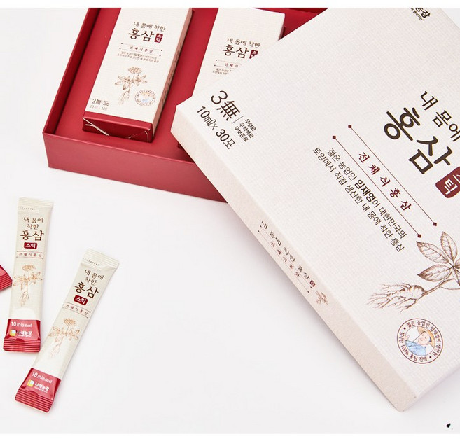 나래농장 내몸에착한 홍삼스틱 홍삼액기스 짜먹는홍삼, 30개