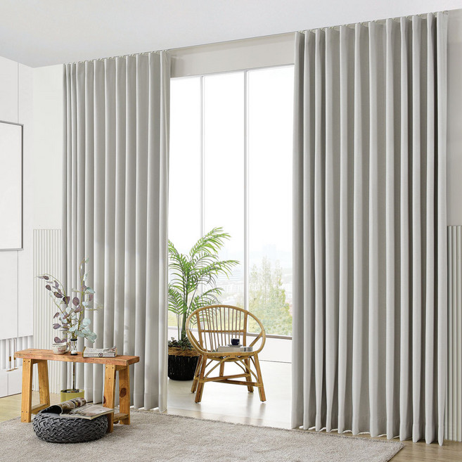 스마일데코 맞춤 사이즈별 도톰한 100프로 암막 형상기억 커튼 방한방풍 열차단 거실 안방 사계절