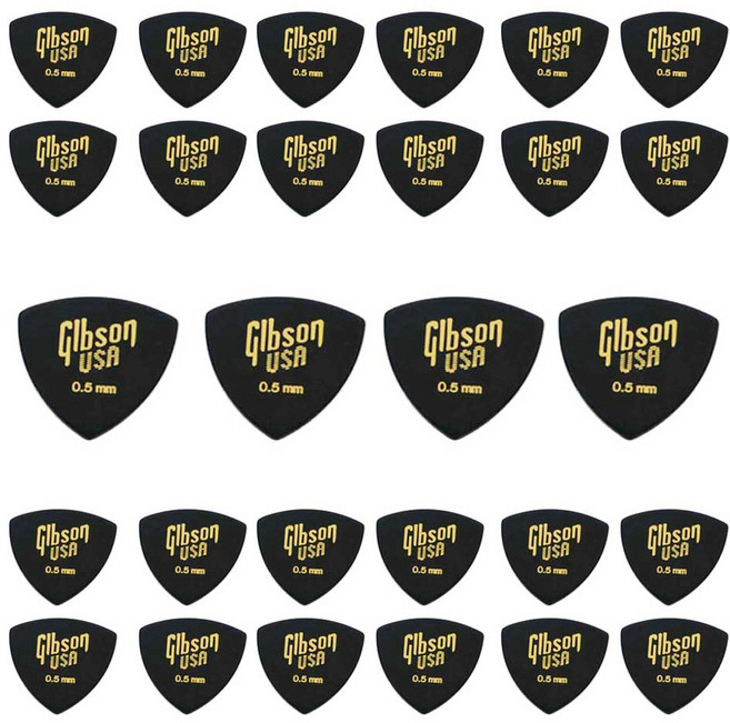 깁슨 기타 피크 삼각 0.5mm (1봉100개) 피크3개+피크케이스1개 사은품증정, 100개