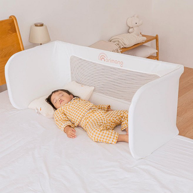 나리몽 아기 유아 휴대용 침대가드 안전가드 안전바, 화이트 1.8M