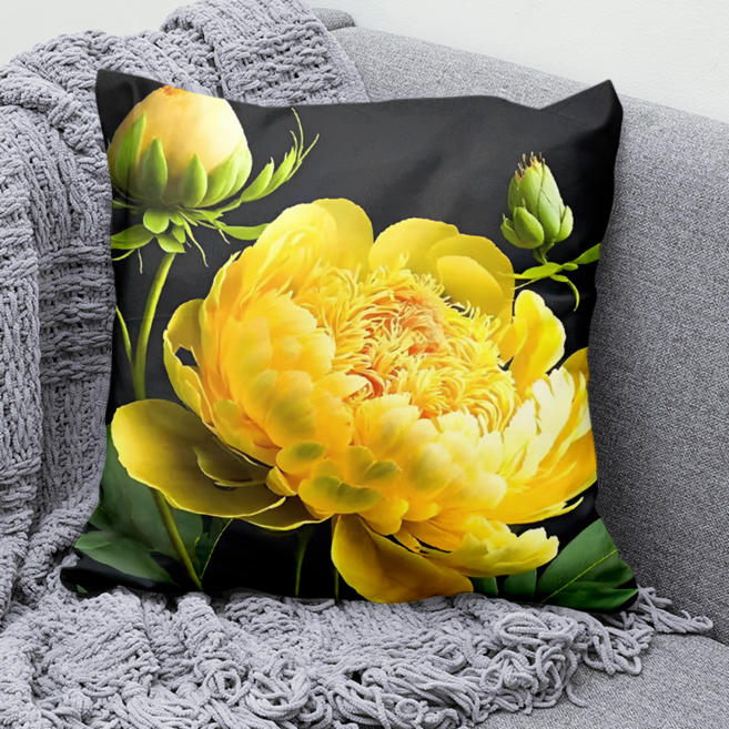티레오 실내 인테리어 모란꽃 무늬 소파쿠션 부귀영화 금전 가죽번창 사업승진 목단꽃 양면 사각베개 거실 침실 다방 카페 풍수 데코쿠션 솜포함 허리쿠션 부모님 생신/집들이선물, 부귀영화 모란꽃-02