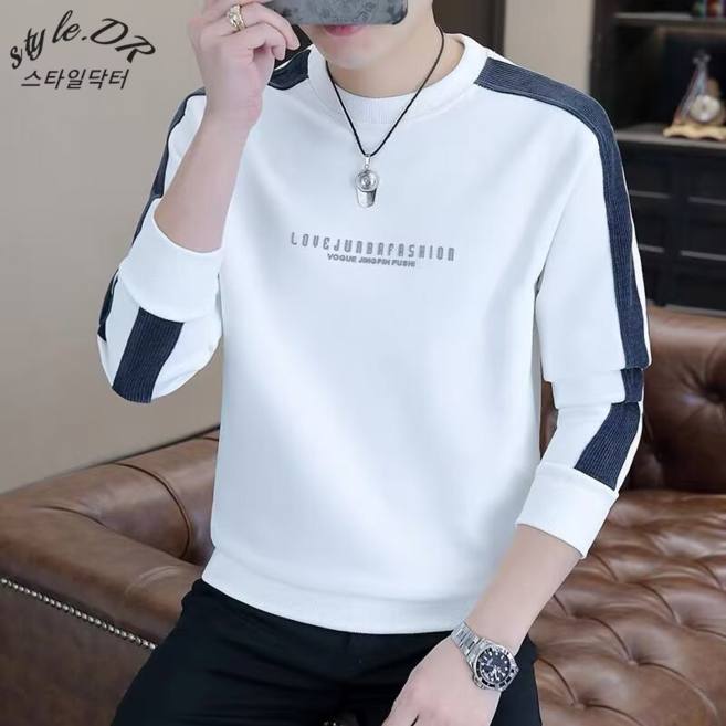 스타일닥터 남성 춘추 코트 남자 라운드티 긴팔 레저