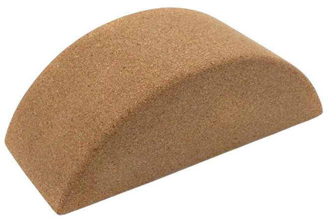 GHSHOP 코르크 요가 블록 미끄럼 방지 균형 안정 균형 트레이너 착용 저항 스트레칭 운동, 활기 없는, 갈색, 1개