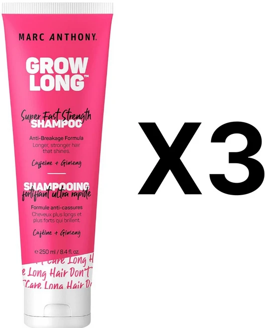 Marc Anthony Grow Long Shampoo 마크앤써니 그로우롱 샴푸, 3개, 250ml - 쿠팡