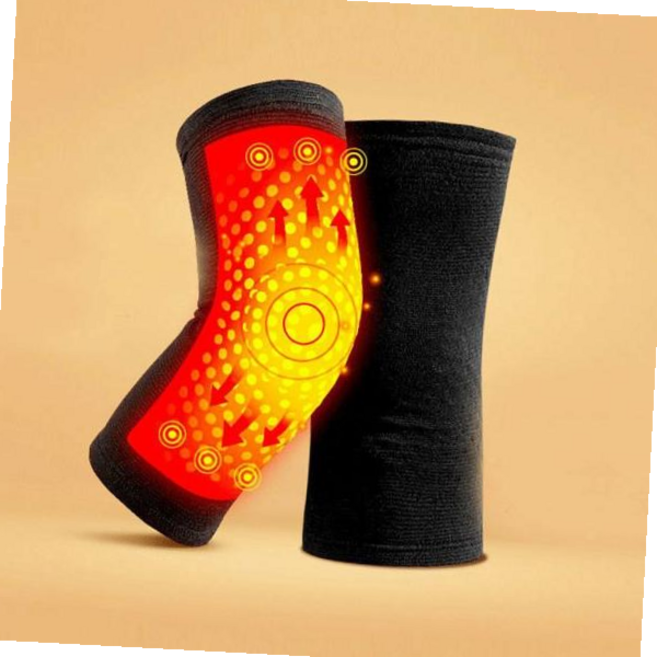 LW 헬스무릎보호대 쑥뜸패치 자가발열 무릎 관절 밴딩 보호대 순면, E6879 블랙 대형