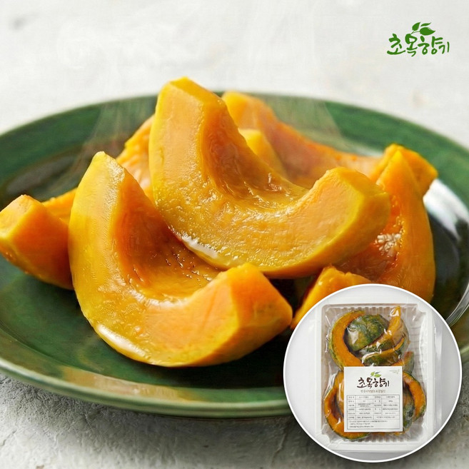 2026 국산 껍질 깐 손질 단호박 냉동 소포장 간편조리, 3개, 600g