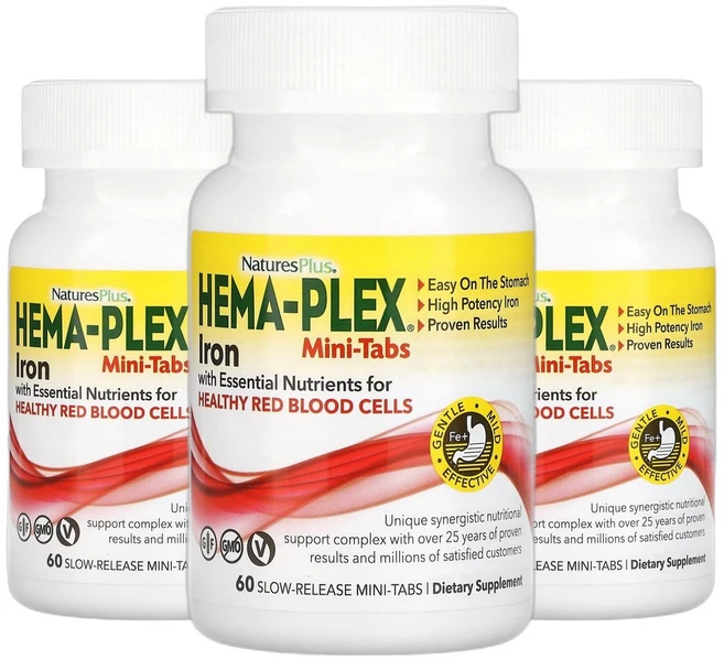 네이처스플러스 네이처스플러스 Hema-Plex 철분 irn 필수 영양소 서방형 미니 정제 60정 2+1, 네이처스플러스 네이처스플러스 Hema-Plex 철분 i - 쿠팡