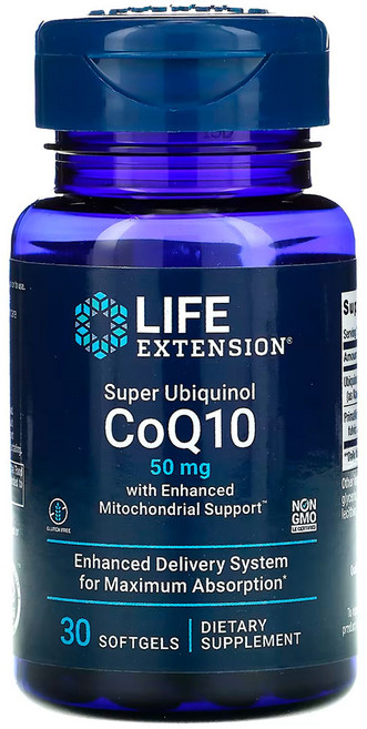 라이프 익스텐션 슈퍼 유비퀴놀 CoQ10 50mg 30소프트젤