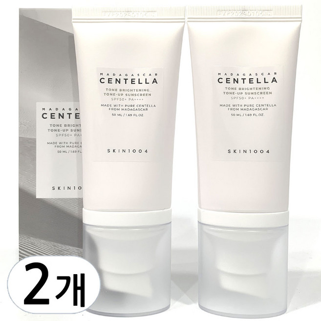 스킨1004 센텔라 톤 브라이트닝 톤업 선스크린 SPF50+ PA++++, 50ml, 2개