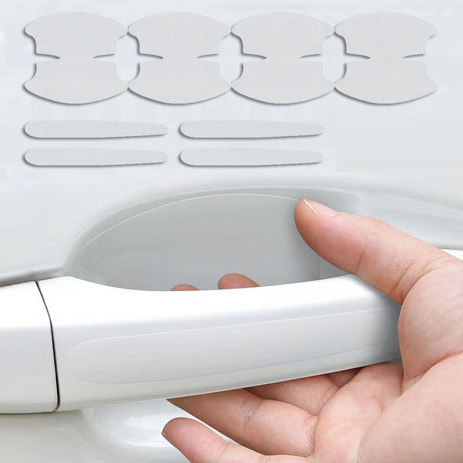 규글링 자동차 도어엣지 도어컵 기스 방지 차량 손잡이 스크래치 PPF 보호 필름, 1세트, 투명