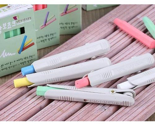 상보칠판 집게형 자석분필홀더 색상선택가능 칠판 부착해서 사용가능, 빨강