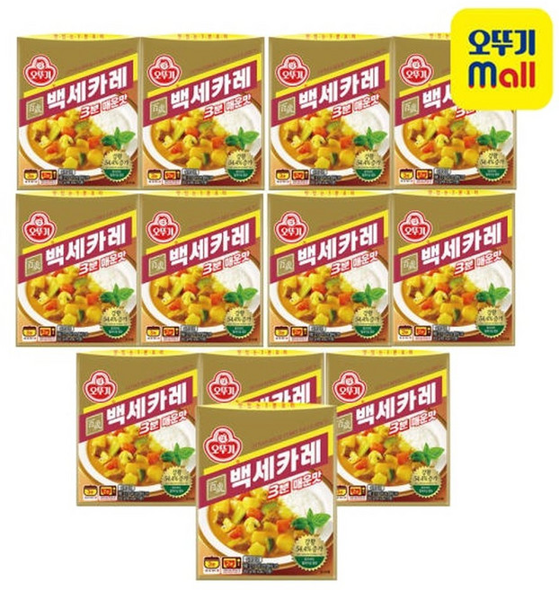 오뚜기 3분 백세카레 매운맛200gx12개/무료배송, 12개, 200g