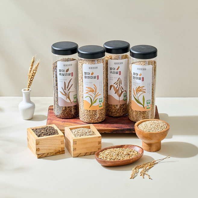 밀레의공방 싹이 보이는 무농약 발아쌀 귀리 흑보리 현미 찰현미, 600g, 1개, 발아귀리쌀