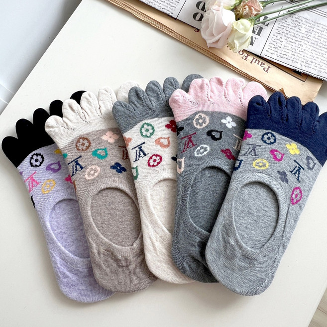 아트삭스 여성 패션 고급 발가락덧신 5켤레 페이크삭스 여자 발가락양말