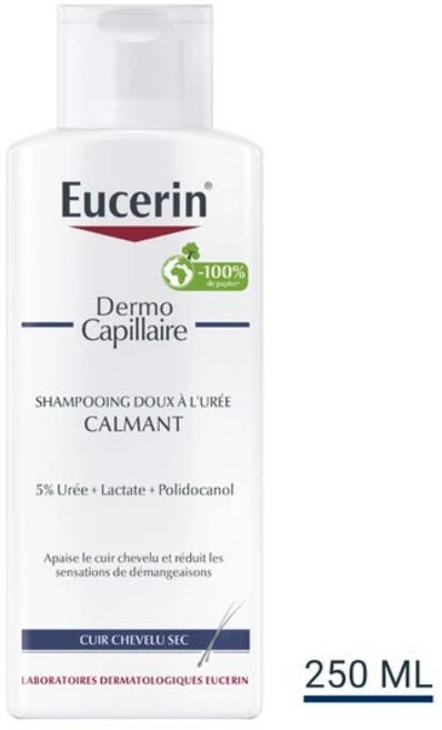 EUCERIN 프랑스 정품 유세린 더모 카필레르 5% 우레아 카밍 샴푸 250ml, 1개 - 쿠팡