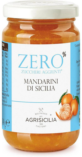 이탈리아 아그리실리아 제로 만디린 오렌지 스프레드 잼 무가당, 1개, 240g